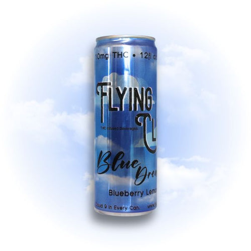 Single can: Flying Cloud Blue Dreamade Blueberry Lemonade THC drink can.